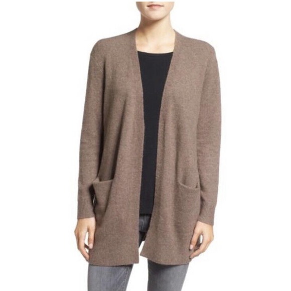 Madewell Sweaters - Madewell Brown Ryder Cardigan Sweater Long Open Front Cardigan Women's Size S